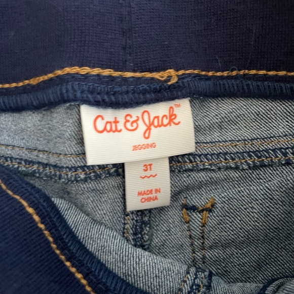 Cat and Jack Hearts Slip-On Denim Toddler Jeggings - Size 3T - Picture 8 of 10